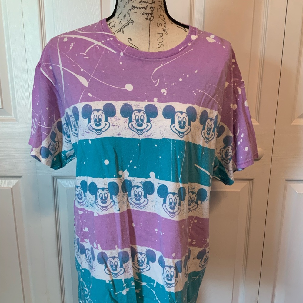 Playful Purple and Blue Cartoon Character Short Sleeve Tee